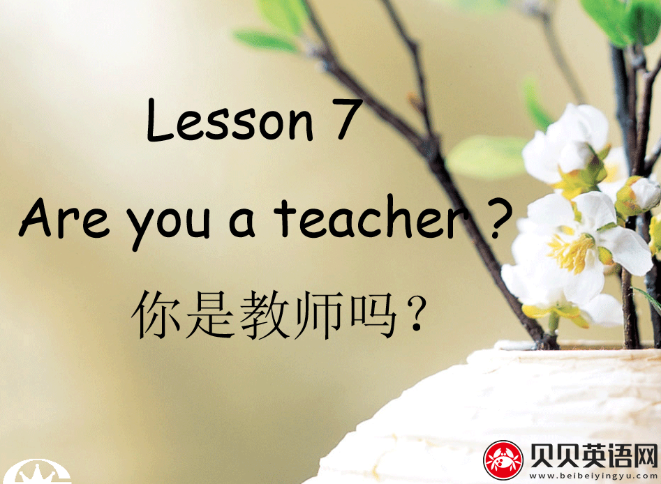 新概念英语一册 lesson 07-08 课件下载 Are you a teacher ?