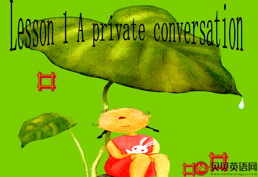 新概念英语二册 lesson01 A Private Conversation 第（1）套课件下载