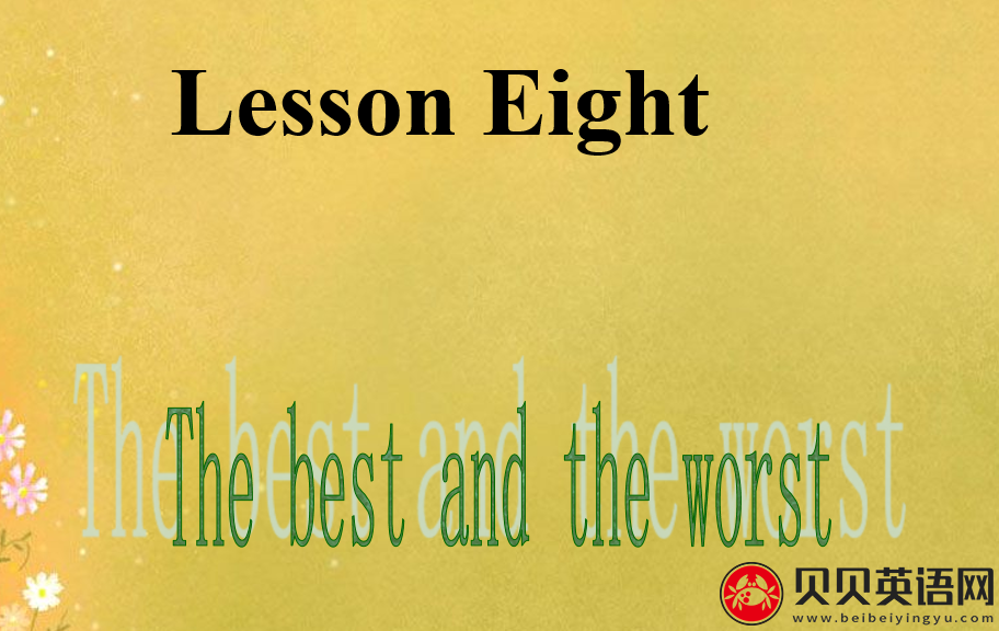 新概念英语二册  Lesson8 The best and the worst第（1）套课件下载