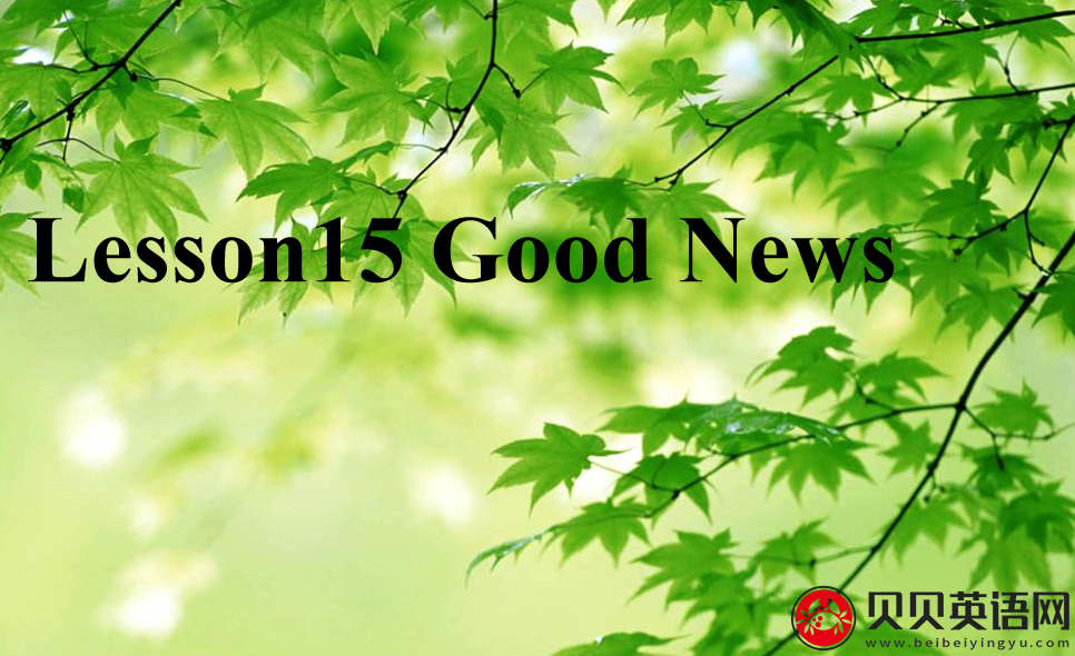 新概念英语二册 Lesson15 Good News 第（2）套PPT课件