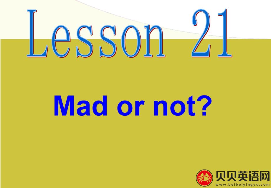 新概念英语二册 Lesson21 Mad or not? 第（2）套PPT课件