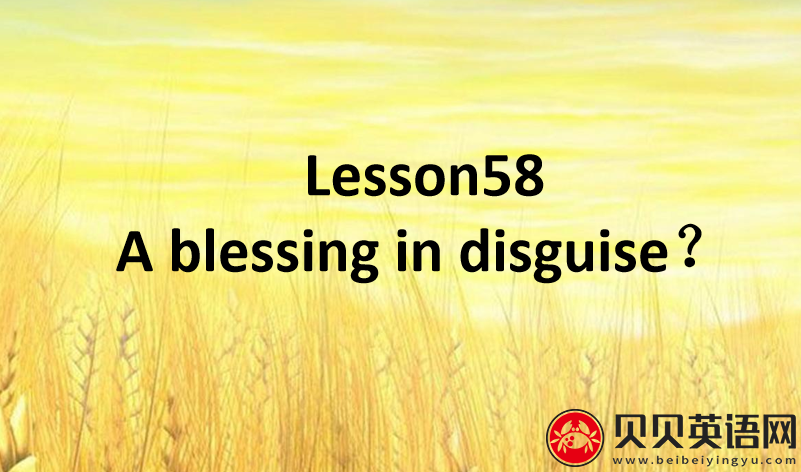 新概念英语二册 Lesson58 A blessing in disguise? 第（1）套课件下载