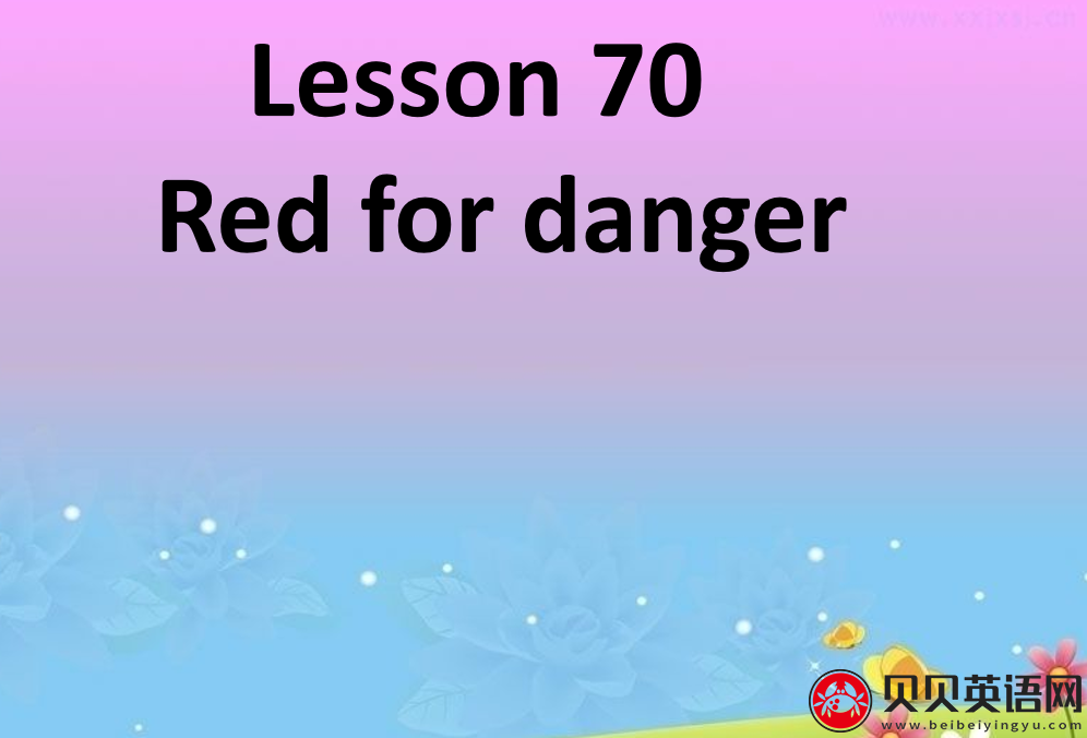 新概念英语二册 Lesson70 red for danger 第（1）套课件下载