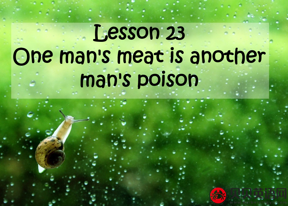 新概念英语三册 Lesson23 One man's meat is another man's poison   第（5）套免费PPT课件下载