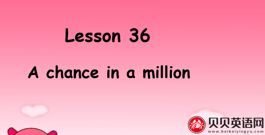 新概念英语三册 Lesson36 A chance in a million 第（1）套课件下载