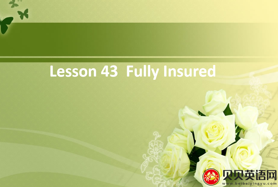 新概念英语三册 Lesson43 Fully Insured第（1）套课件下载