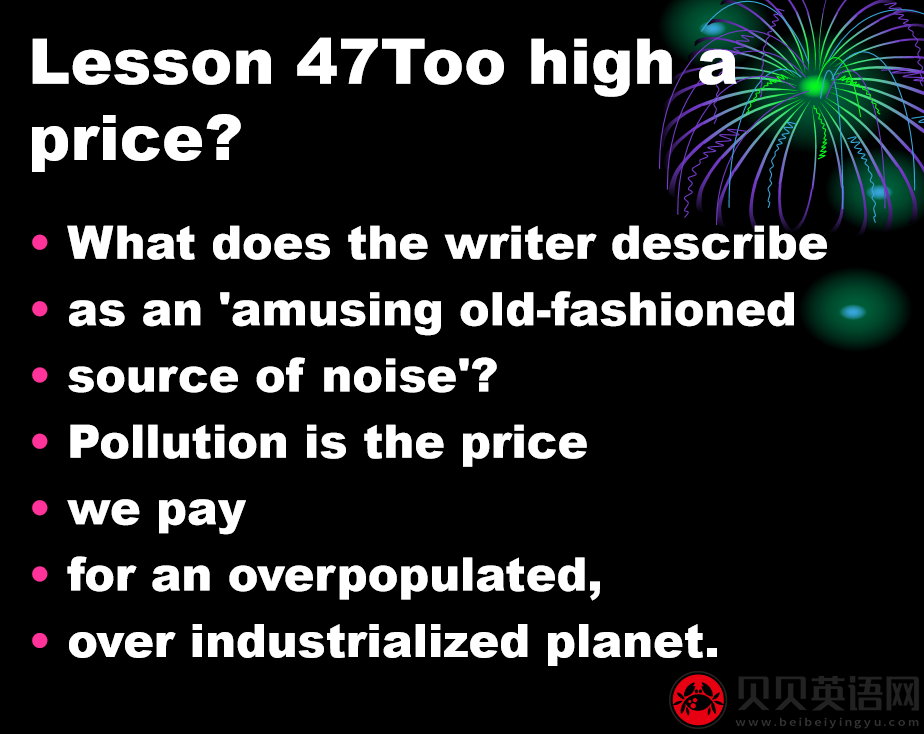 新概念英语三册 Lesson47 Too high a price? 第（1）套课件下载